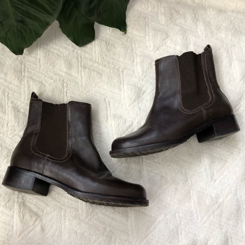 Cole Haan Dark Brown Leather Chelsea Boots